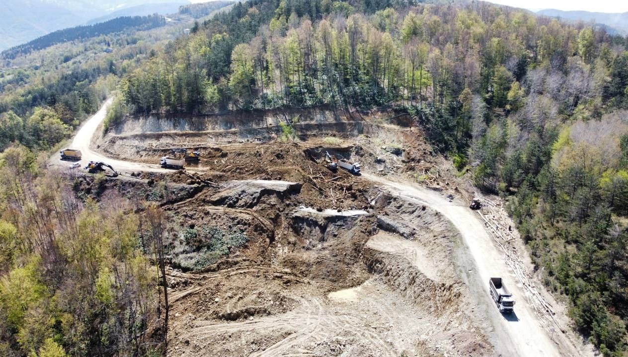 Kastamonu-Çatalzeytin kara yolunda heyelan