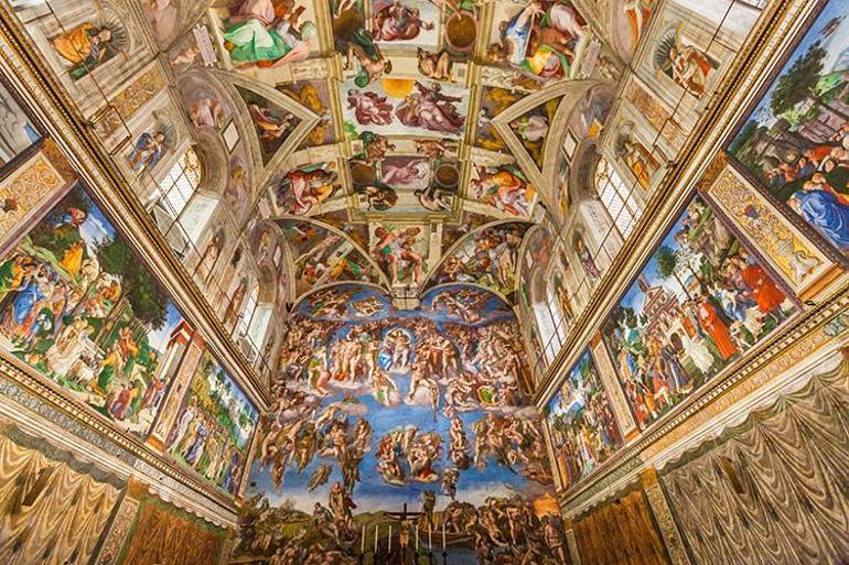 Sistine Şapeli'nin ressamı Michelangelo'nun tavanı